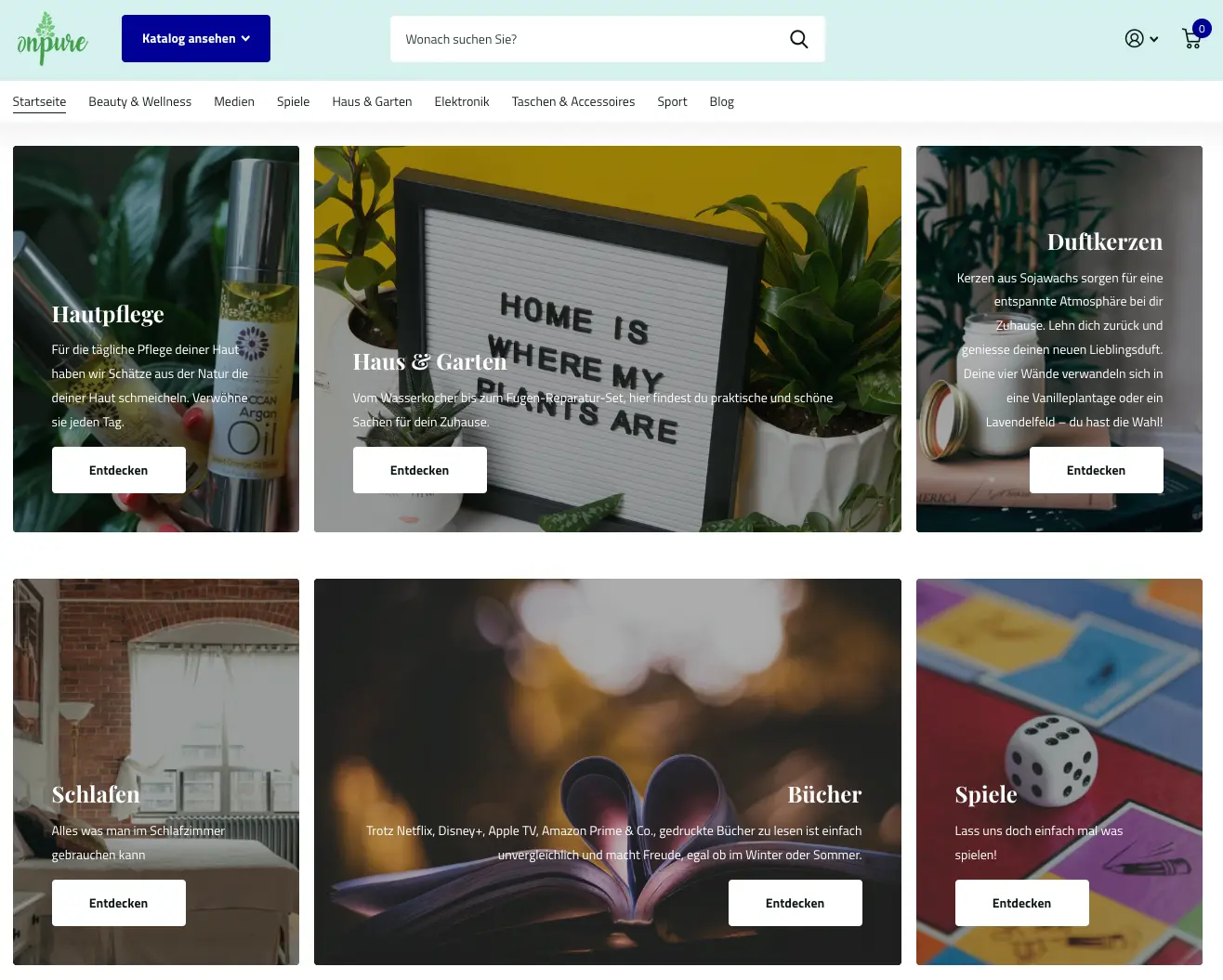 Screenshot von OnPure