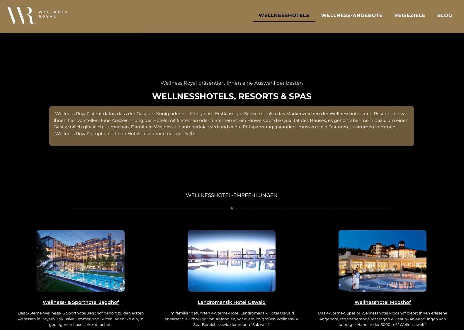 Screenshot von Wellness Royal